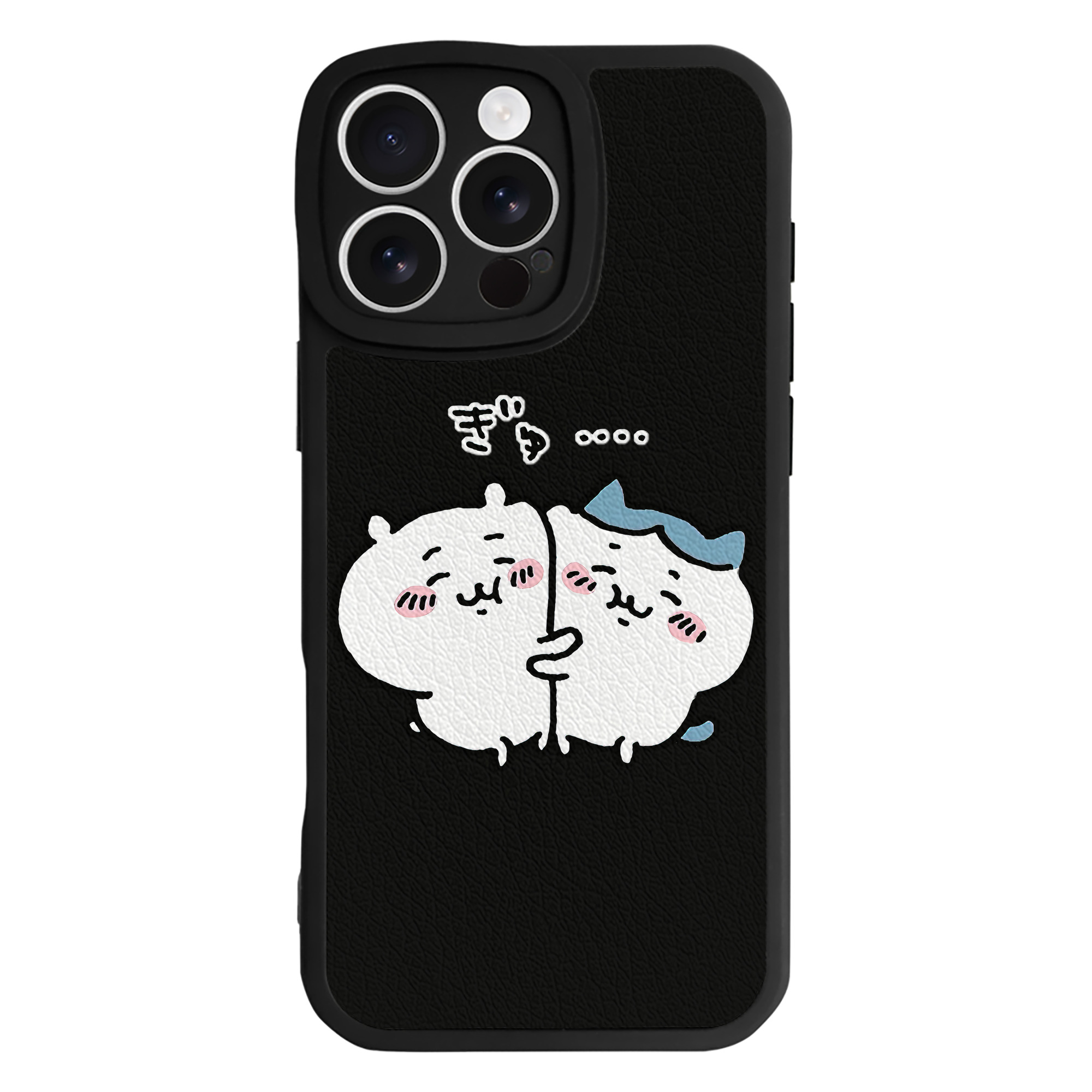 （画像用） ちいかわ ハチワレ Chii-kawa hachiware 【iPhone 16シリーズ対応】シリコンスマホケース（レザー調） 材質：シリコン